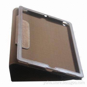 New Hot Item Leather Cover for New iPad, Super Artificial with Magnetic to Faster Close
